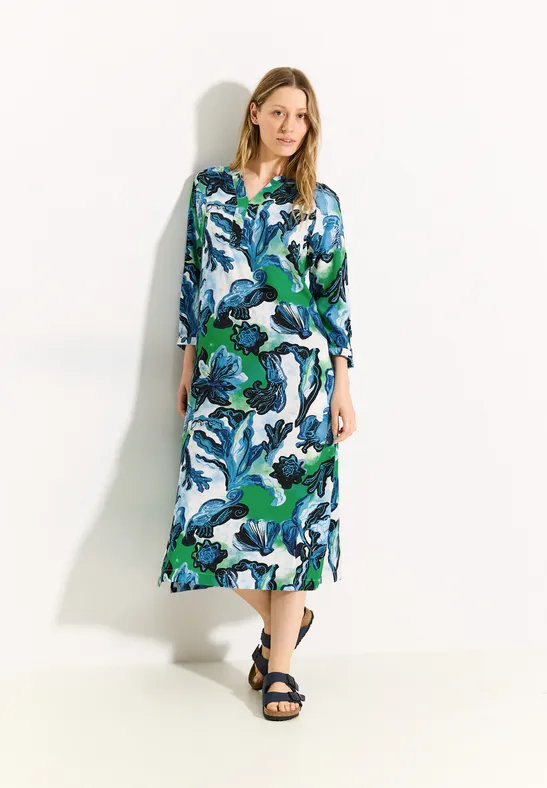 Robe midi à imprimé vanilla white