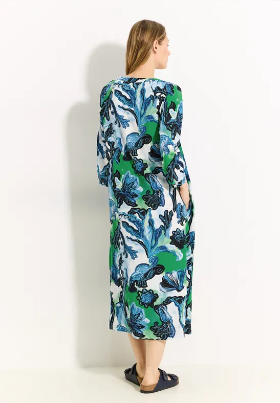 Robe midi à imprimé vanilla white