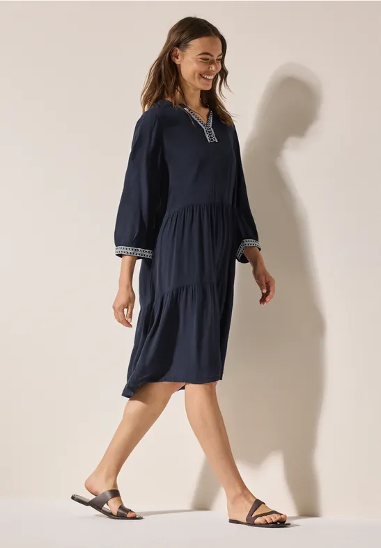 Robe-tunique en viscose universal blue