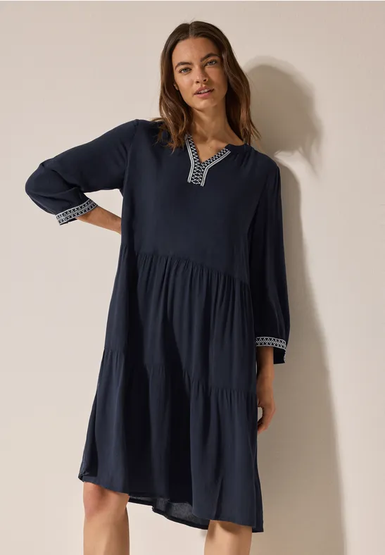 Robe-tunique en viscose universal blue