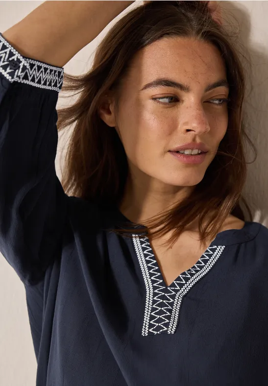 Robe-tunique en viscose universal blue