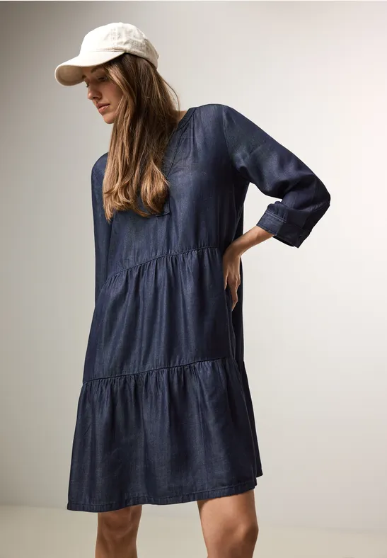 Robe en lyocell Dark blue wash