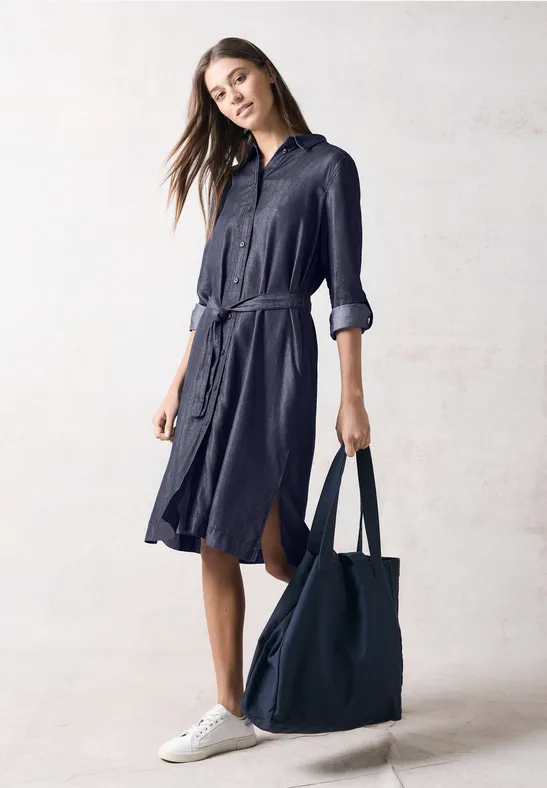 Lyocellkleid Dark blue wash