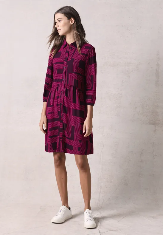 Bedrucktes Kleid beloved berry