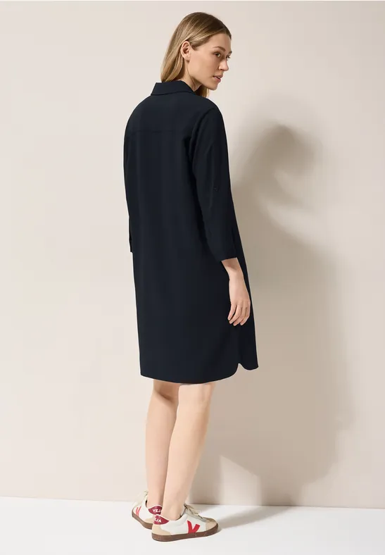 Kleid mit Struktur universal blue