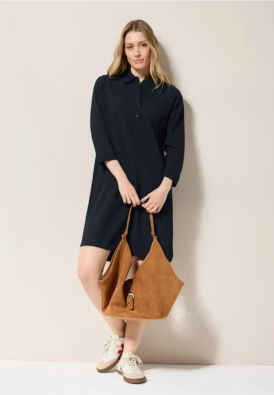 Kleid mit Struktur universal blue