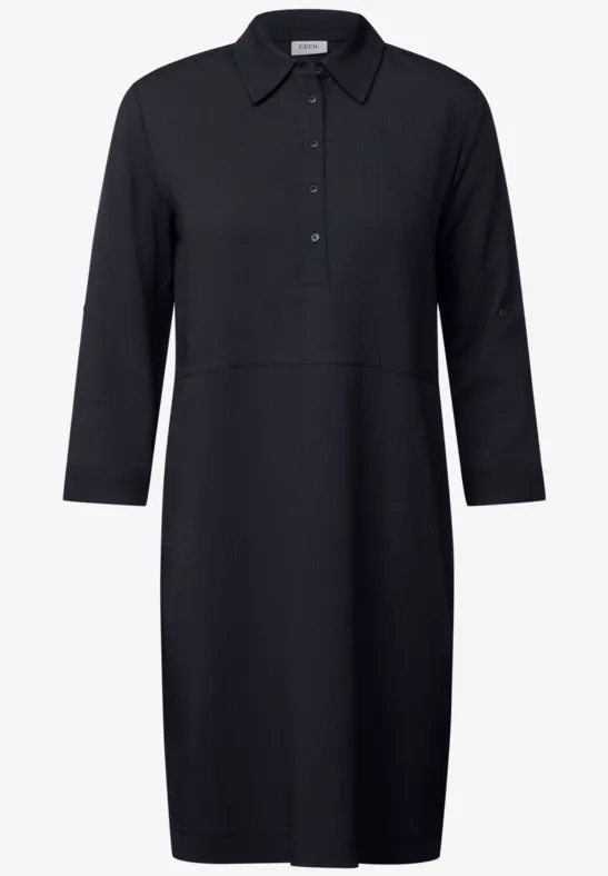 Kleid mit Struktur universal blue