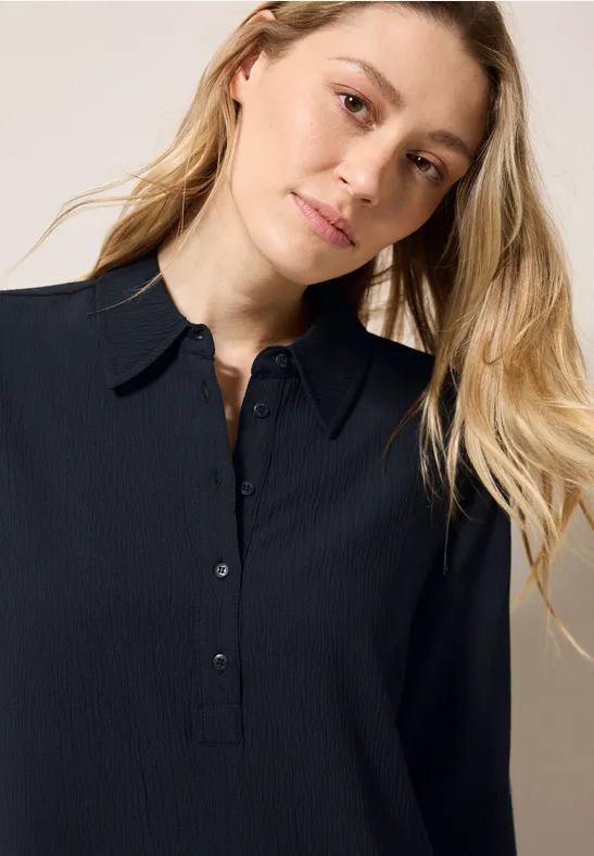 Kleid mit Struktur universal blue