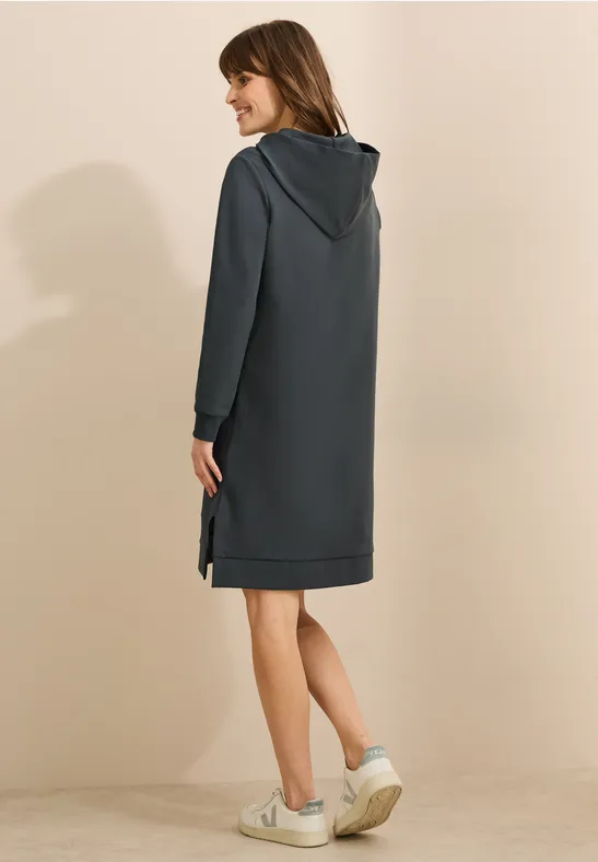 Robe à capuche avec broderie slate khaki