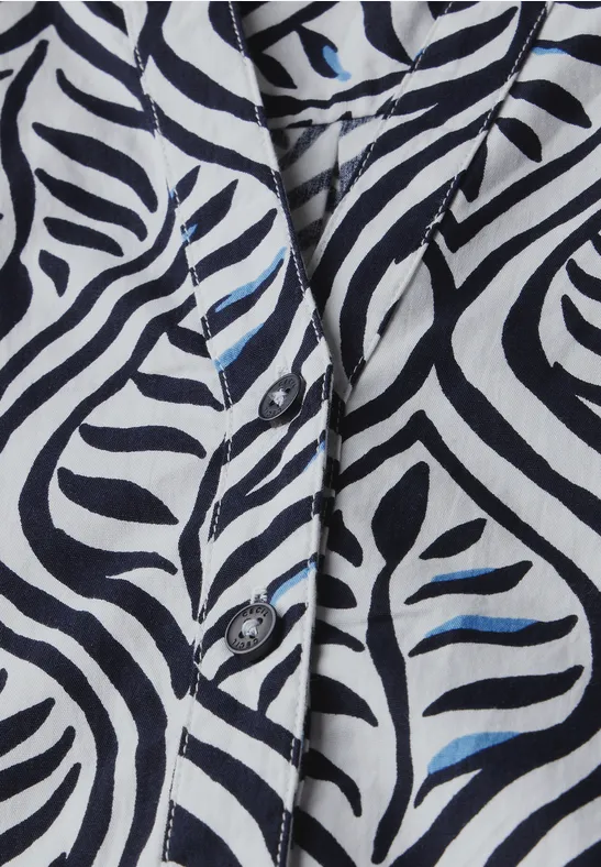 Gemustertes Tunika-Kleid universal blue