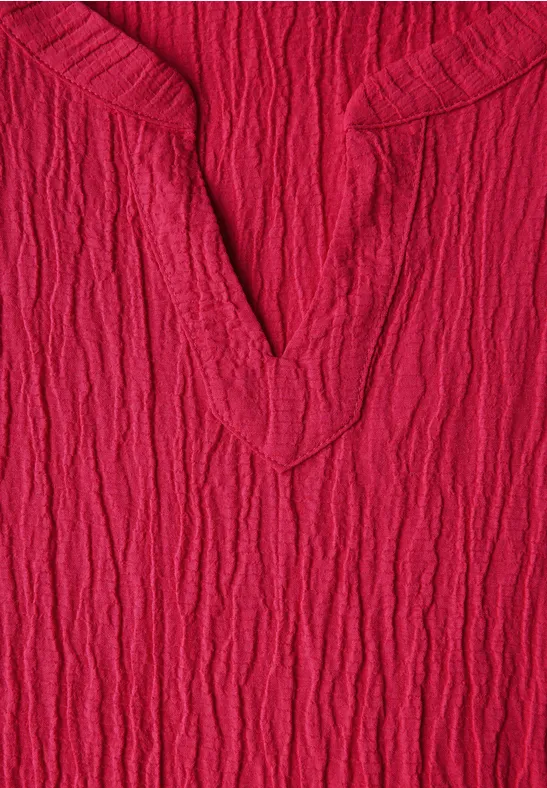 Robe en seersucker avec volants glazed apple red