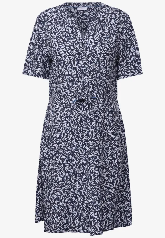 Gemustertes Strukturkleid urban dark blue