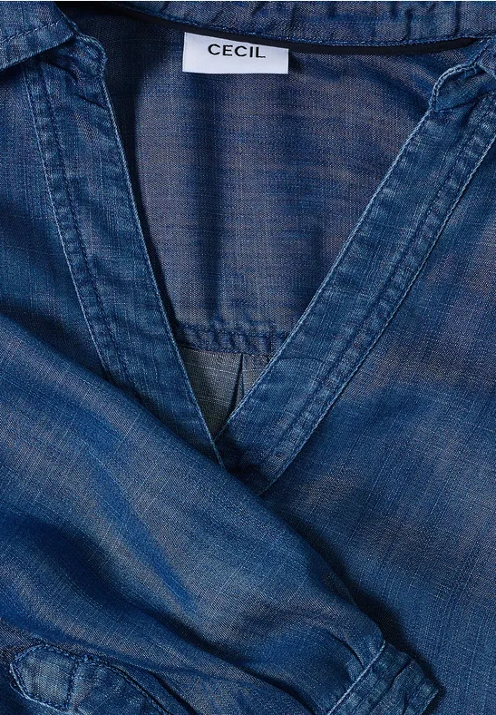 Softes Lyocell-Kleid mid blue wash