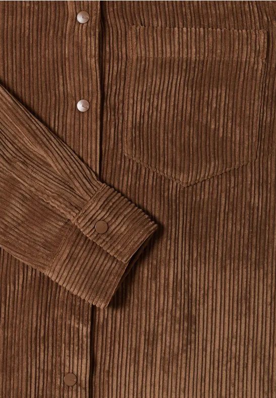 Cordkleid mocha caramel