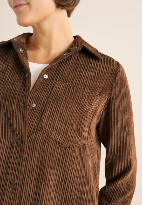 Cordkleid mocha caramel