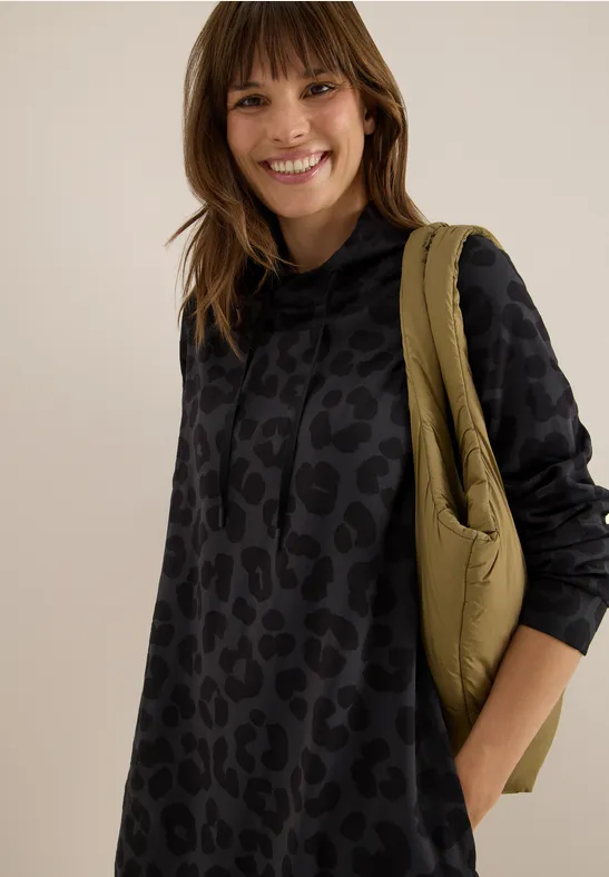 Leo Jacquard Kleid Black