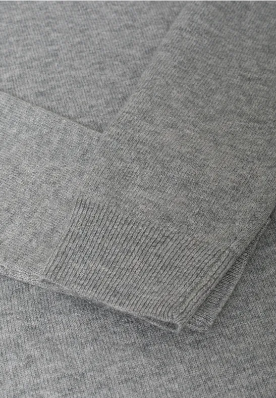 Kuscheliges Rollkragen Kleid sporty grey melange