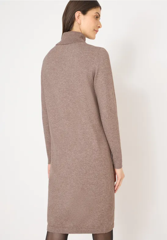 Robe douillette à col roulé chocolate mousse melange