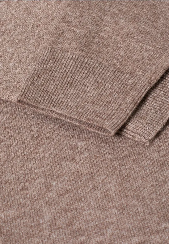 Robe douillette à col roulé chocolate mousse melange