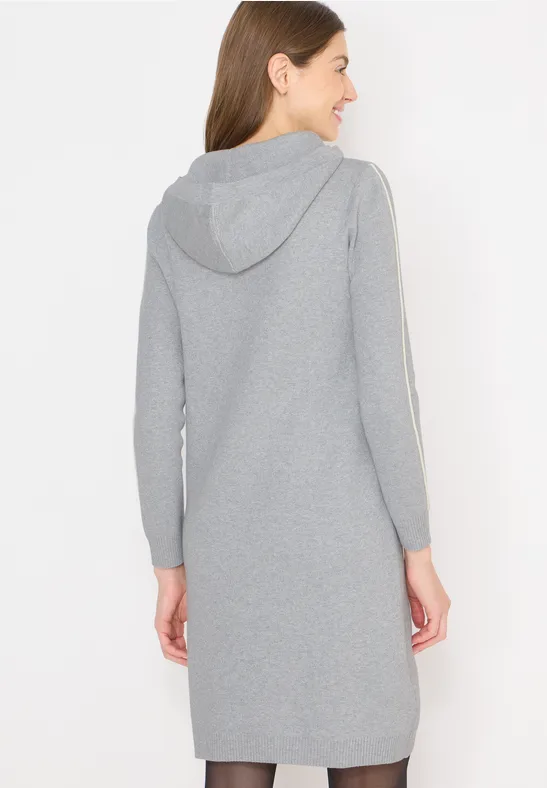 Glitzerkleid mit Kapuze luna grey melange