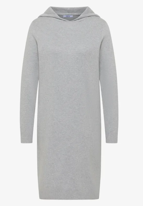 Glitzerkleid mit Kapuze luna grey melange