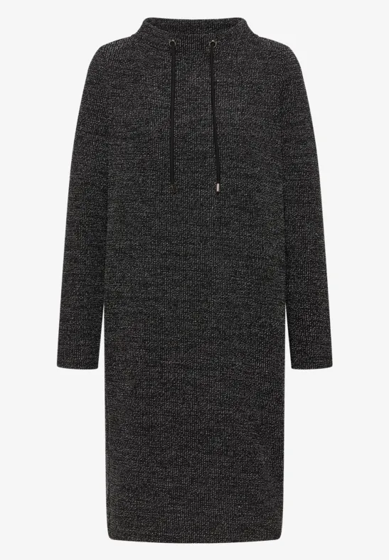 Salt and Pepper Look Kleid Black