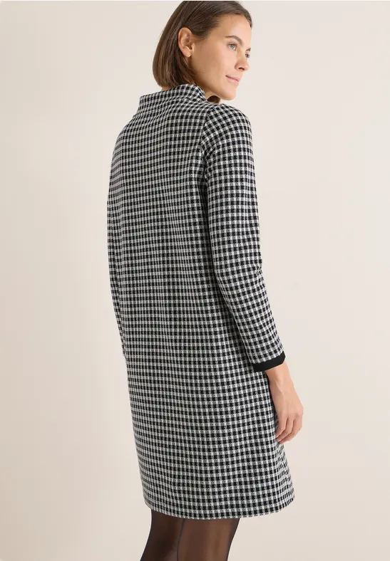 Kariertes Kleid Black