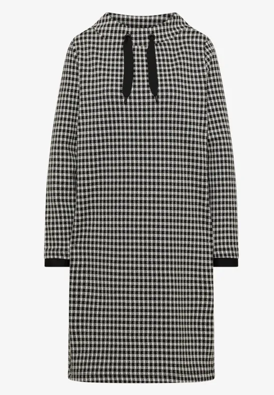 Kariertes Kleid Black