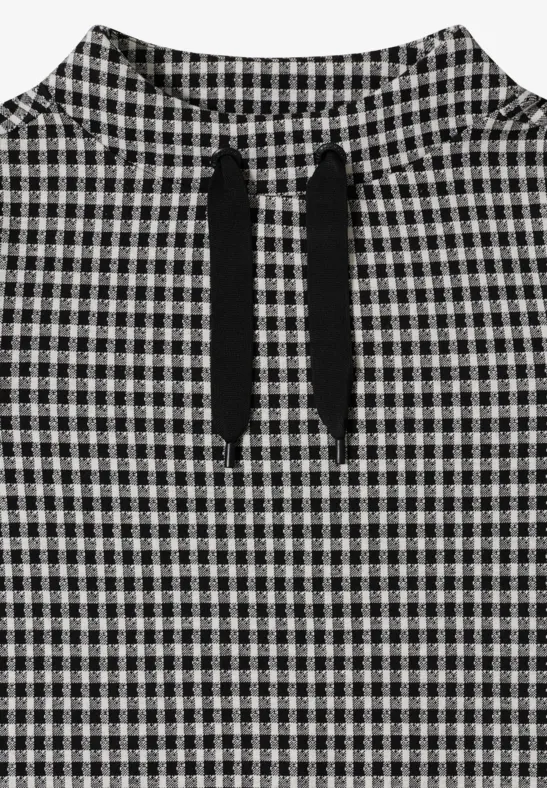 Kariertes Kleid Black