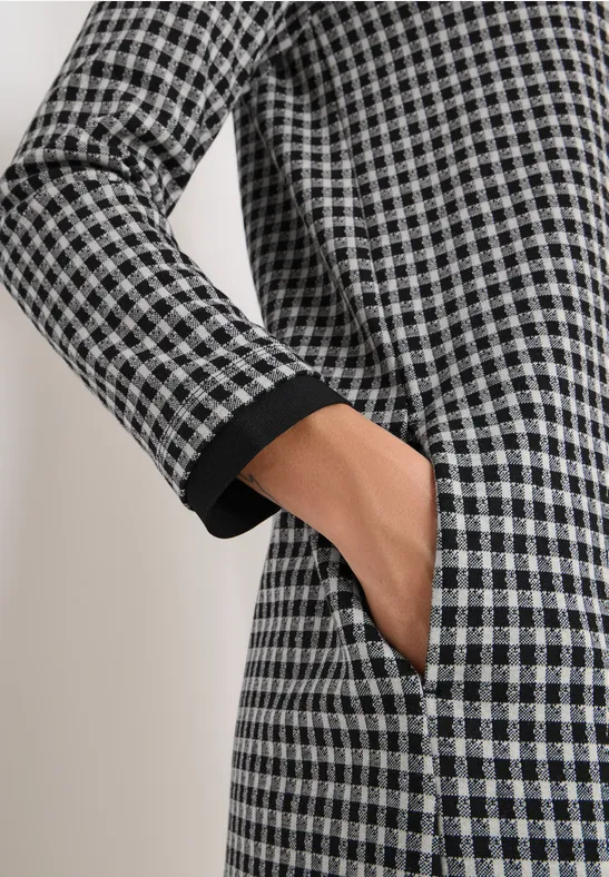 Kariertes Kleid Black