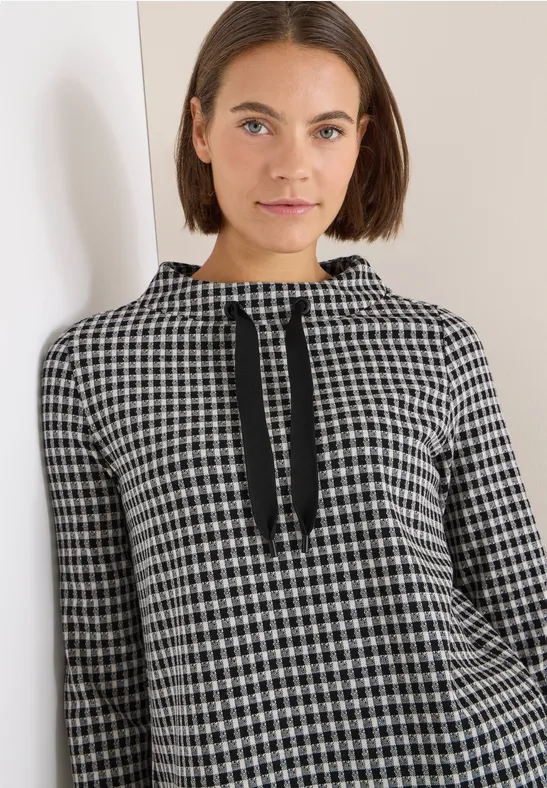 Kariertes Kleid Black