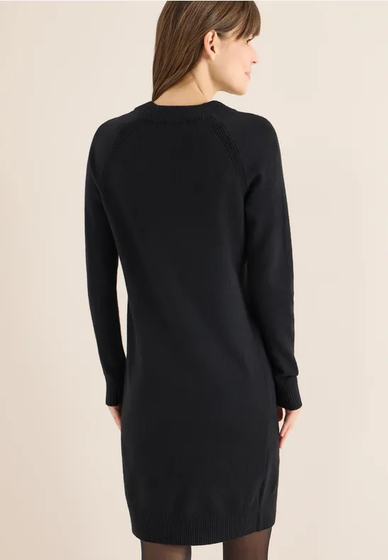 Softes Strickkleid Black