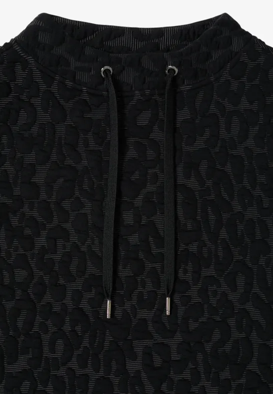 Leo Jacquard Kleid Black