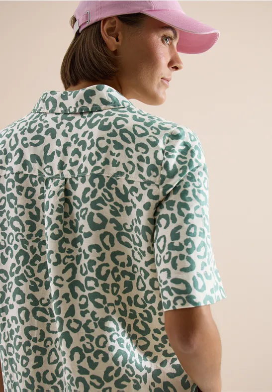 Knielanges Kleid aus Leinenmix macadamia beige