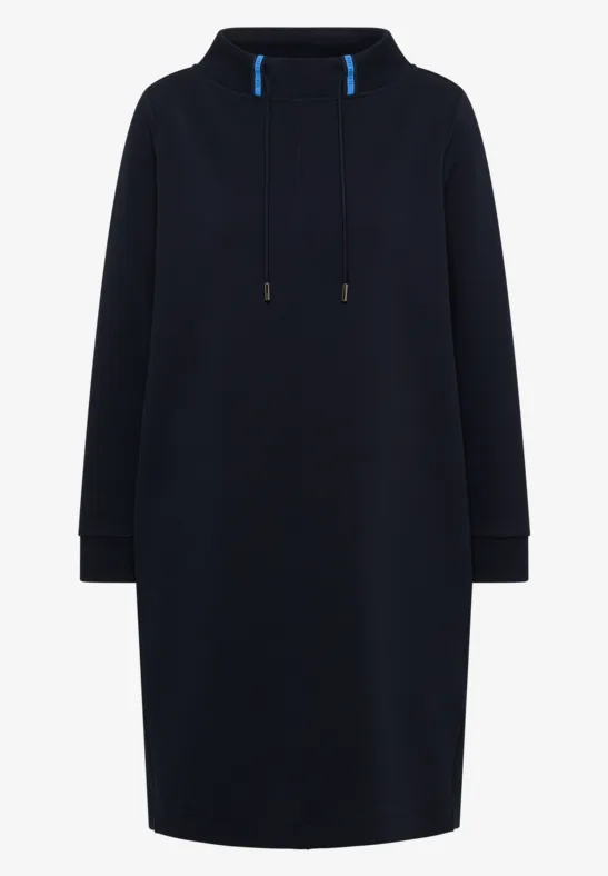 Kleid in Unifarbe universal blue