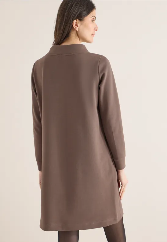 Kleid in Unifarbe urban taupe