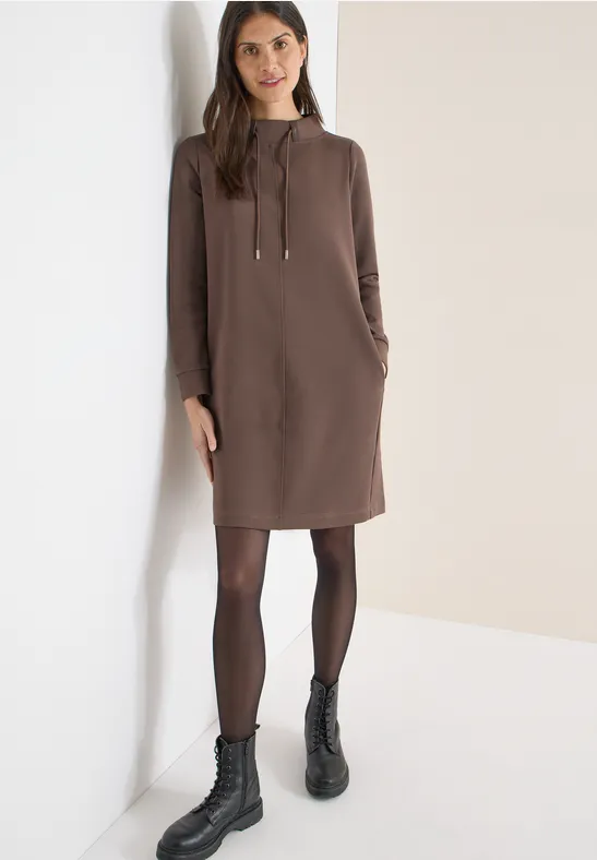 Kleid in Unifarbe urban taupe