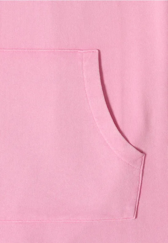 Knielanges Kleid mit Kapuze flamingo rose