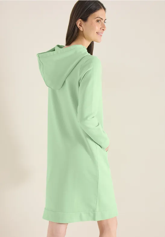 Knielanges Kleid mit Kapuze juicy lime