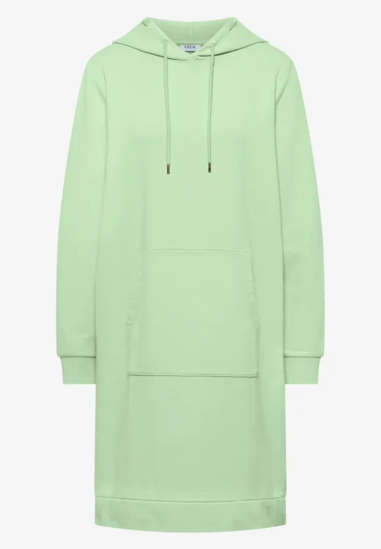 Knielanges Kleid mit Kapuze juicy lime