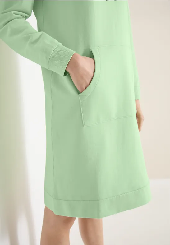Knielanges Kleid mit Kapuze juicy lime