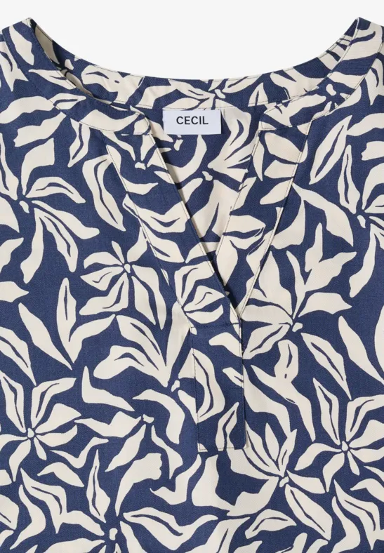 Knielanges Kleid mit Volants sporty denim blue