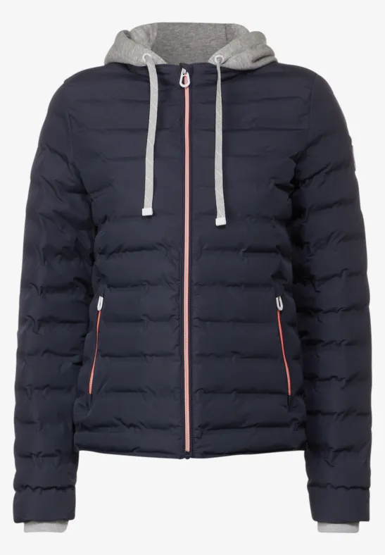 Steppjacke mit Kapuze deep blue