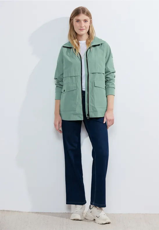 Kort trench-jasje breezy mint