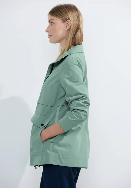 Kort trench-jasje breezy mint