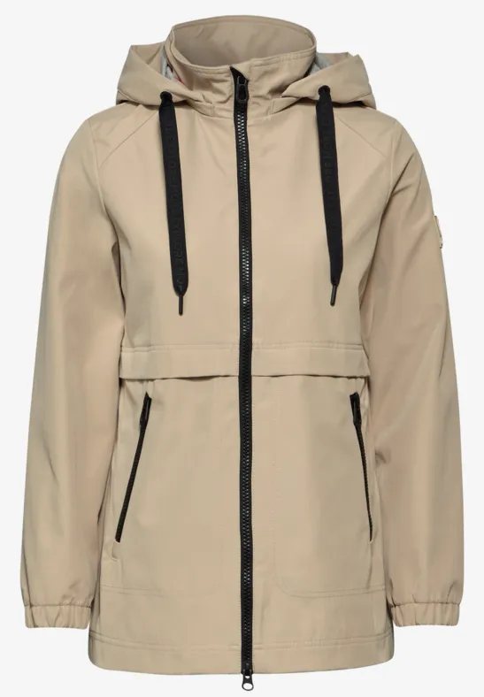Veste trench courte creamy almond beige