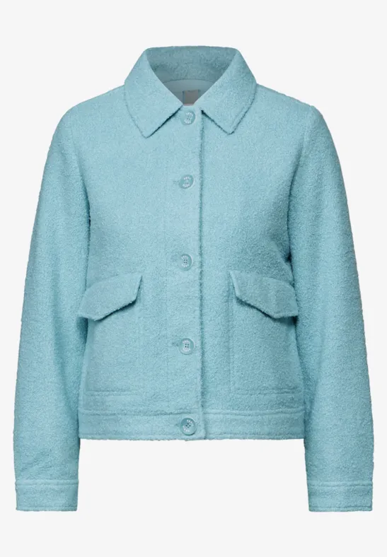 Veste aspect laine strong mint