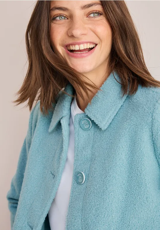 Veste aspect laine strong mint