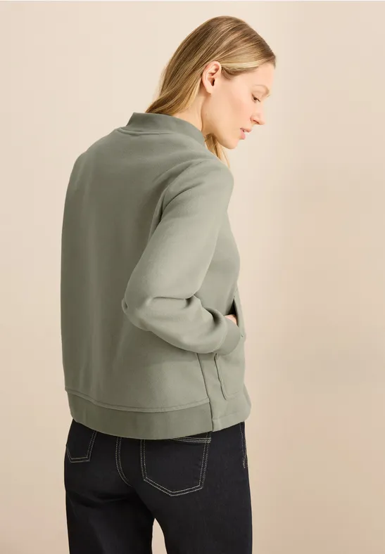 Blouson in Woll-Optik smooth khaki
