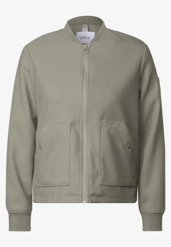 Blouson in Woll-Optik smooth khaki
